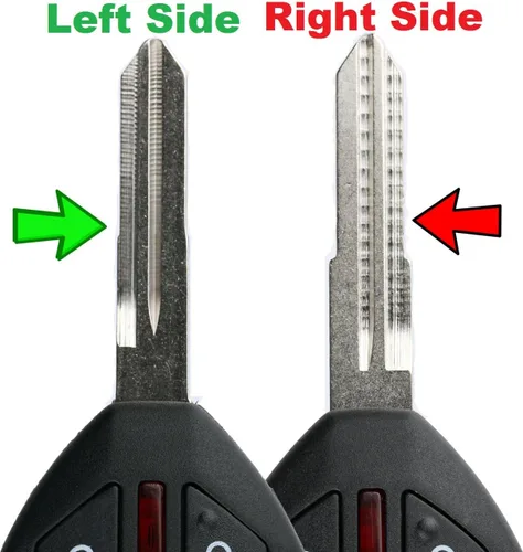 Miniatura 4 de KeylessOption Funda para llave de coche, sin cortar, sin cortar, con botón de concha, reparación de cubierta exterior