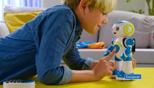 Miniatura 5 de LEXiBOOK - Powerman Jr. Robot inteligente interactivo para niños que lee en la mente, juguete para niños, baila, reproduce música, cuestionario