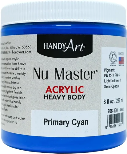 Miniatura 6 de Handy Art Nu Master - Pintura acrílica de cuerpo pesado, 8 onzas, carmesí Alizarin