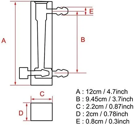 Miniatura 2 de Caudalímetro de gas, medidor de flujo 1-10LPM con válvula de control para oxígeno aire gas