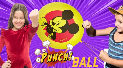 Miniatura 5 de JA-RU Disney Micky (2 globos de punzón) Juguete inflable para aliviar el estrés y aliviar el estrés para niños. Mickey-7807-1