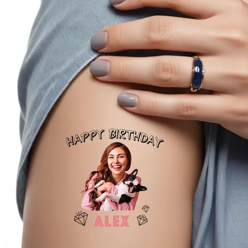 Miniatura 11 de Tatuajes corporales personalizados para despedida de soltera, calcomanías de despedida de soltero, suministros de fiesta con caras divertidas