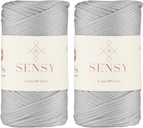 Miniatura 66 de Sensy - Cuerda de poliéster prémium de 0.118 pulgadas (0.118 in), 131 yardas, 100% polipropileno, cordón de macramé, cuerda de ganchillo de 0.118