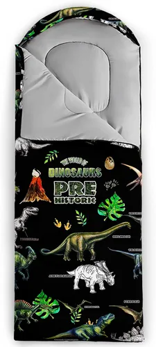 Miniatura 3 de BailiPromise Saco de dormir para camping, 3 estaciones, clima cálido y fresco, ligero, saco de dormir impermeable para adultos y niños, viajes y al