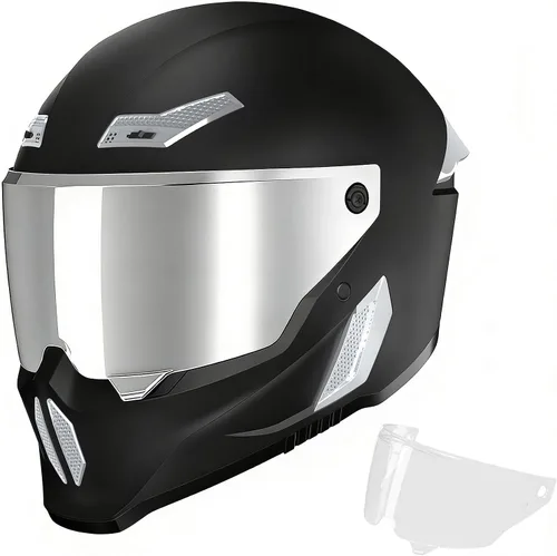 Miniatura 11 de Cascos para motocicleta MXJ Gear para hombres y mujeres adultos, Casco integral para motocicleta, MG666 aprobado por DOT, para carreras en la calle
