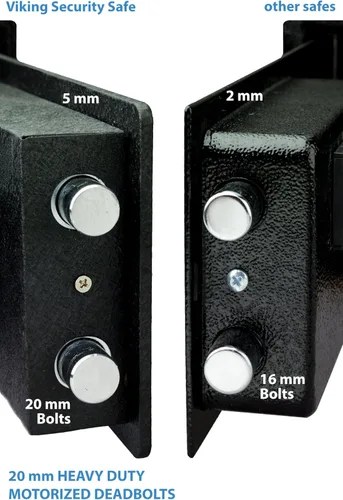 Miniatura 5 de Viking Security Safe VS-20BLX Caja de seguridad biométrica pequeña, caja de seguridad de huella digital