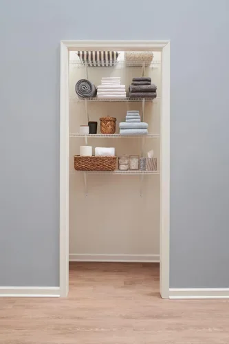 Miniatura 2 de Rubbermaid: kit de estante de lino para montaje directo, longitud de 3 pies, color blanco
