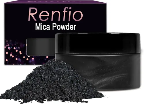 Miniatura 37 de Renfio Polvo de mica, polvo de mica de 60 colores para resina epoxi natural, pigmento de color, pigmento en polvo, botellas de 0.25 onzas, pigmentos