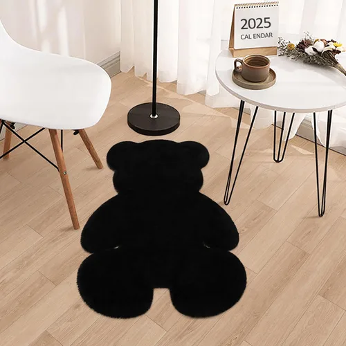 Miniatura 3 de Alfombra de pelo de oveja sintética de 2 pies, suave y esponjosa, bonita alfombra de felpa para guardería, habitación de niños y niñas, decoración