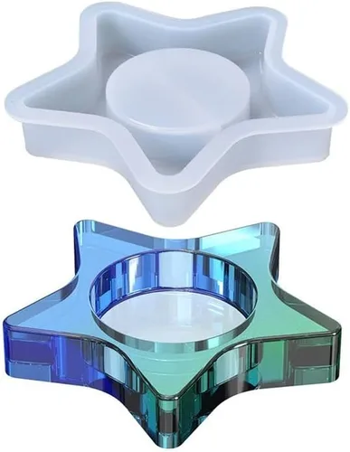 Miniatura 7 de Portavelas de resina para candelitas, forma de corazón, moldes de silicona de fundición epoxi para decoración de mesa del hogar