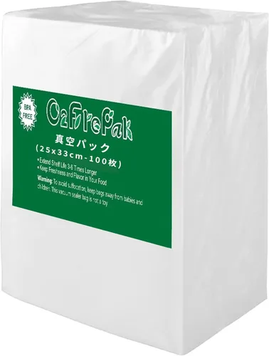 Miniatura 9 de O2frepak 400 Bolsas Selladoras al Vacío Tamaño Cuarto de Galón 8" x 12" Sin BPA y Prevención de Perforaciones, Bolsas de Congelador con Sellado al