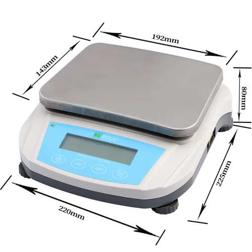 Miniatura 7 de U.S. Solid Balanza digital de laboratorio de precisión electrónica de 0.00 oz, interfaz RS232 y USB, AC100V-240V y DC4x1.5V, 19 unidades de medida