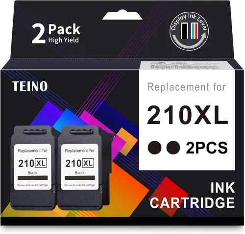 TEINO 210XL 210 Cartucho de tinta remanufacturado negro de repuesto para Canon 210XL PG-210XL 210 uso con Canon PIXMA MP495 MP240 MP280 MP480 MP490
