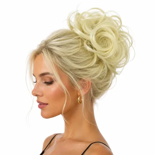 Miniatura 17 de PRETTYSHOP Pieza para el cabello de goma Voluminoso rizado y desordenado moño, 1