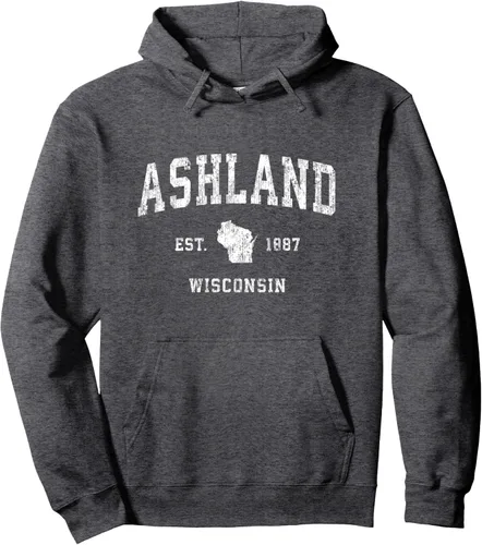 Miniatura 4 de Ashland Wisconsin WI - Sudadera con capucha, diseño deportivo