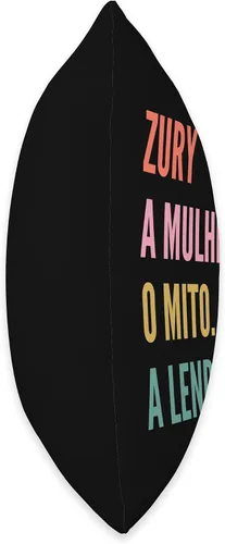 Miniatura 2 de Designs De Nomes Engraçados Para Mulher Divertido cojín portugués con diseño de nombre Zury, 16 x 16 pulgadas, multicolor