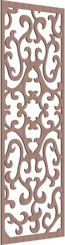 Miniatura 71 de Smithfield Paneles de pared decorativos de madera con calado, 13 3/8 pulgadas de ancho x 34 3/8 pulgadas de alto x 3/8 de alto, roble rojo rojo