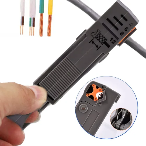 Miniatura 6 de 1 Unidades BNC Crimpadora herramienta, pelacables coaxiales rotativos para RG58 con 10 unids BNC Plug Crimp Connector Set