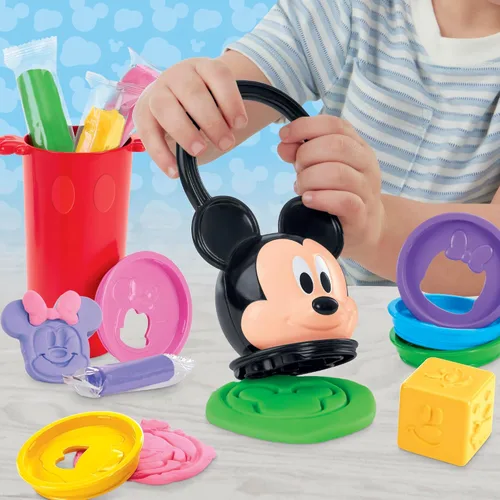 Miniatura 2 de Play-Doh Disney Junior Mickey Mouse Clubhouse, juego de juguetes apilables felices, juguetes preescolares, regalos de manualidades y arte para niños