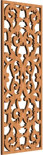 Miniatura 45 de Meadville Paneles decorativos de pared de madera con calado, 9 3/8 pulgadas de ancho x 24 3/8 pulgadas de alto x 1/4 de alto, aliso