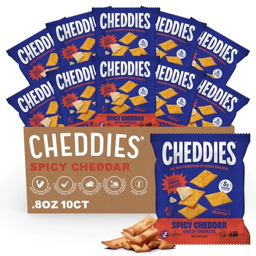 Miniatura 17 de Cheddies, Galletas de queso cheddar 100% naturales con proteína, queso cheddar, 4.2 onzas, 6g de proteína, bajas en carbohidratos