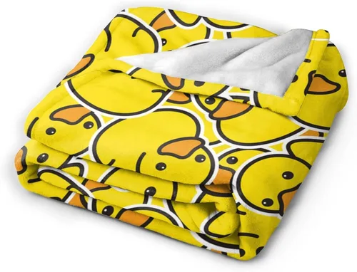 Miniatura 2 de Manta de pato divertida y bonita, manta suave de franela, acogedora y ligera, regalos de felpa para niños, niñas, mujeres, hombres, sofá