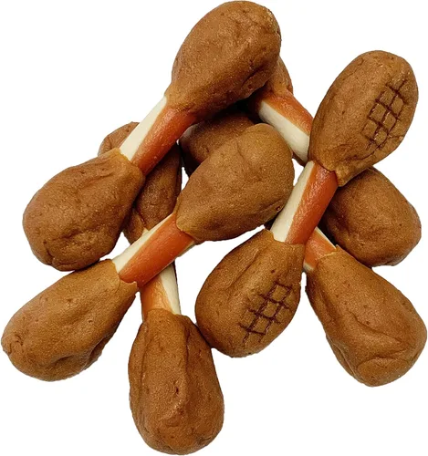 Miniatura 3 de DreamBone Mancuernas de triple sabor, dale a tu perro un masticable hecho con pollo y verduras reales