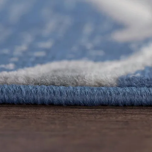 Miniatura 4 de Alfombra redonda moderna azul marino de 8 pies – Alfombra de área – Alfombra interior para sala de estar, comedor, alfombra de dormitorio, alfombra