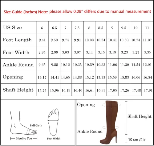 Miniatura 7 de Modatope Botas altas hasta la rodilla para mujer, botas de plataforma con punta puntiaguda, botas altas de tacón alto de aguja de 4 pulgadas, botas