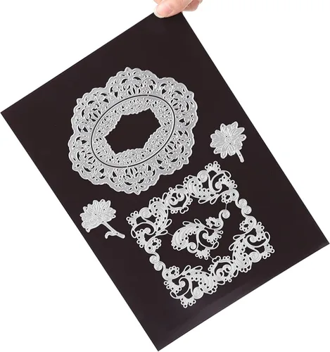 Miniatura 2 de Hojas magnéticas de goma de tamaño A4 para almacenamiento de troqueles de corte, 0.012 in de grosor, juego de 10 piezas de 11.7 x 8.2 pulgadas, hoja