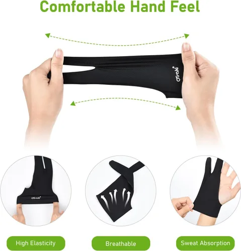 Miniatura 2 de OTraki 4 Pack Artist Drawing Gloves for Digital Tablet Paper Sketching