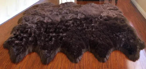 Miniatura 46 de LAMBZY Alfombra sintética de piel de oveja auténtica, con textura inferior gruesa, fuerte, fácil de lavar, resistente a las manchas, perfecta