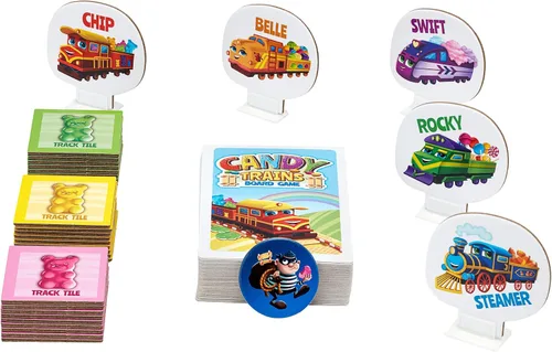 Miniatura 4 de Juego de mesa de trenes de caramelo - Un dulce juego cooperativo de trenes cubiertos de azúcar para niños de 4 años en adelante - Los niños aprenden