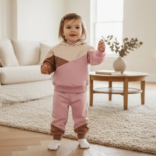 Miniatura 133 de Conjunto de ropa de otoño e invierno para bebé y niño, sudadera larga con capucha y pantalones para niños pequeños, 6, 12, 18, 24 meses, 2T