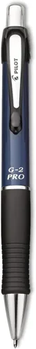 Miniatura 2 de PILOT G2 Pro Bolígrafo de Gel de Bola Rodante Recargable y Retráctil, Punta Fina, los Colores del Barril Varían, Tinta Negra, Bolígrafo Individual