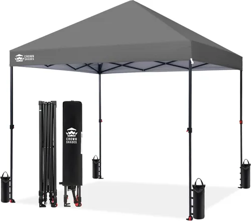 Miniatura 20 de CROWN SHADES Tienda de campaña desmontable de 10 x 10 pies - Tienda de campaña instantánea para exteriores con cerradura central patentada de un