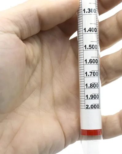 Miniatura 3 de EISCO Hidrómetro de laboratorio universal en caja de plástico duro, mide el rango de gravedad específico de 0.700 a 2.000-0.01 graduaciones - Escala