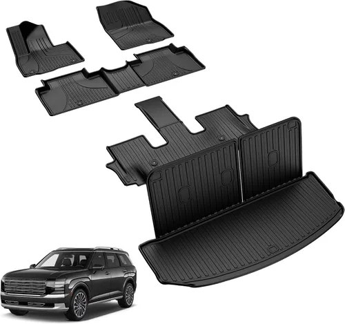 Miniatura 20 de Tapete de carga compatible con Kia Sorento 2021-2025 2026 Tapete de maletero con tapete para respaldo de asiento, TPE para todo tipo de clima