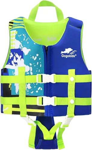 Gogokids Chaleco de natación para niños pequeños, chaleco de natación de alta calidad para niños de 30-40-50-60-70-80 libras, flotadores para niños
