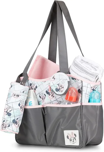 Miniatura 4 de Disney Cudlie Bolsa de pañales para mamás Bolsa de pañales de viaje grande y espaciosa para bebé niño y niña Bolsa de bebé multifuncional de 17