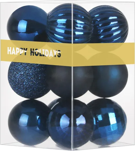 Miniatura 163 de Bolas de Navidad Grandes de 3.2" en Azul Bebé - Adornos para Árbol de Navidad, Bolas Colgantes Inastillables para Cumpleaños, Halloween, Boda