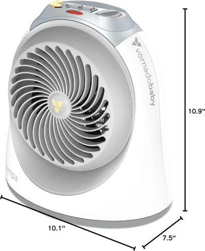 Miniatura 7 de Vornadobaby Tempa Calentador de Espacio para Guardería, Calentador de Espacio Eléctrico para Bebé con Controles de Bloqueo, Protección contra