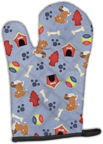 Miniatura 10 de Caroline's Treasures BB4872OVMT - Guante de horno de Navidad Affenpinscher resistente al calor, grueso para sartenes calientes y horno, manopla
