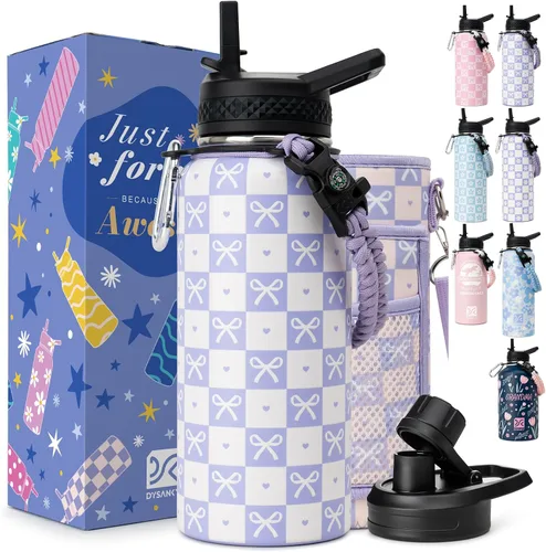 Miniatura 115 de DYSANKY Botella de agua aislada de 32 onzas, metal al vacío de acero inoxidable grueso, jarra de agua deportiva portátil para gimnasio y senderismo