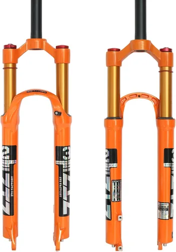 Horquilla de suspensión neumática MTB de 26/27.5/29 pulgadas, viaje de 4.724 in, tubo recto de 1 1/8, QR 0.354 in* 3.937 in, bloqueo manual/remoto,