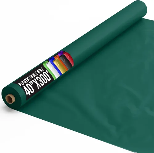 Miniatura 105 de Exquisito rollo de mantel de mesa de plástico aqua de Party Solids 4 piezas 40" X 300' Rollo de mantel de mesa de plástico - Rollos de mantel