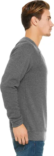 Miniatura 24 de Bella Canvas Sudadera de forro polar de esponja con cuello redondo (3901), Gris oscuro (Dark Grey Marble Fleck), M