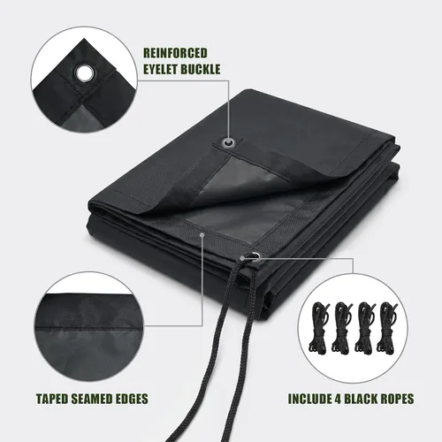 Miniatura 3 de Heavy Duty 4 Mil Tarp Cover Waterproof UV Resistant Tarpaulin Used for Outdoor, Hunting, Camping, Backpacking, Canopy Tent, Ground Tarp, Cover Boat