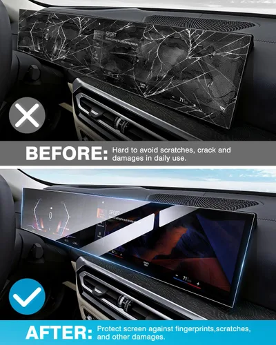 Miniatura 3 de Karltys [Actualización] 2024 2025 BMW X5 X6 X7 i7/2022-2025 i4 iX Protector de pantalla de 14.9 pulgadas/12.3 pulgadas