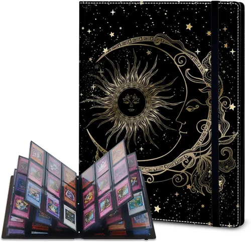 Miniatura 19 de Rossy Carpeta de tarjetas con 4 bolsillos, carpeta de tarjetas intercambiables, álbum de colección de tarjetas, para 160 tarjetas, carpeta